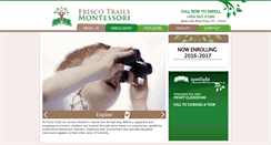 Desktop Screenshot of friscotrailsmontessori.com